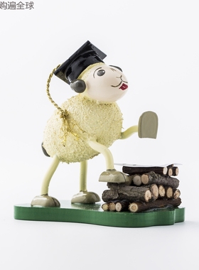 手工艺品木偶装饰品摆件摆设绵羊