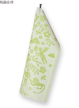 瑞典Klassbols亚当夏娃系列绿色高端纯亚麻毛巾浴巾洗澡巾50*70cm