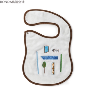 美国进口Raindrops大码手工棉质围兜围嘴宝宝幼儿口水巾 3岁以下