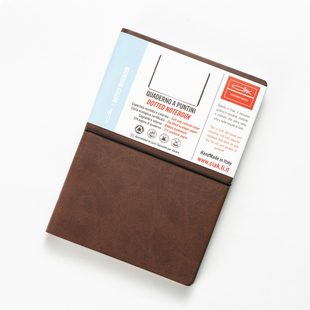 意大利进口CIAK商务男女办公点点本笔记本简约ins风虚线记事本 棕