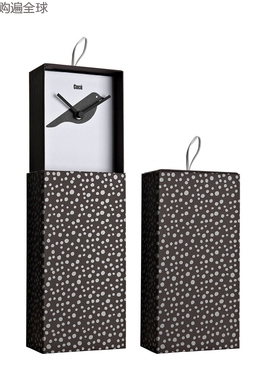 意大利进口Creativando藏在盒子里的钟表 时钟装饰挂钟 黑色芝麻