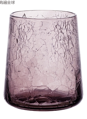 法国La Rochère 创意冰裂纹手工玻璃威士忌酒杯水杯果汁杯330ml