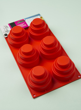 意大利Gamme gourmet 耐高温铂金硅胶蛋糕模具迷你三层蛋糕6连模