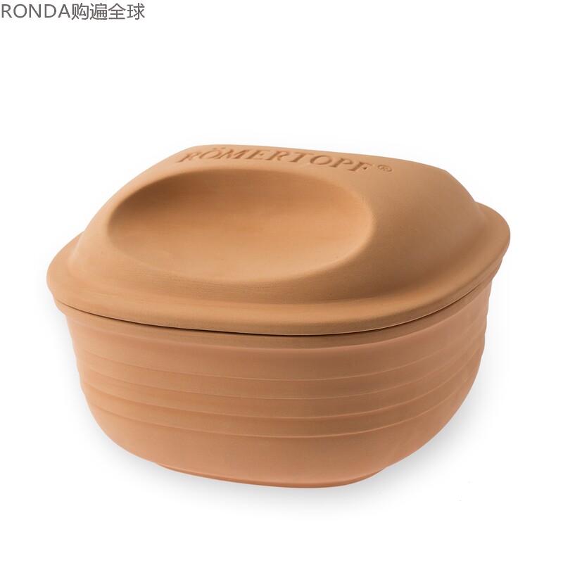 德国进口ROMERTOPF陶制多功能耐高温烤箱用烤锅多用途方形陶土锅