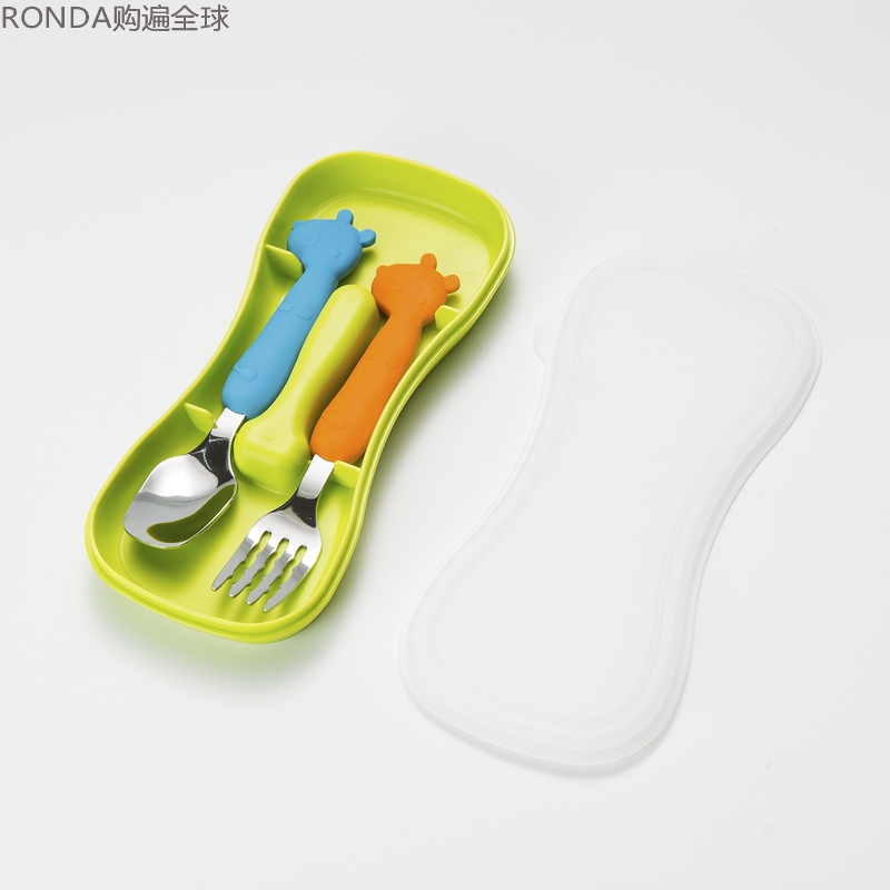 韩国绿色儿童餐具