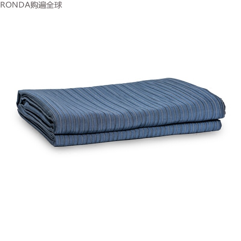 芬兰进口Lennol 欧式涤纶加厚床单 双人大床盖 单件蓝色250*260cm