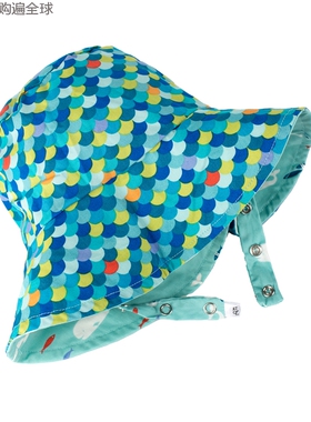 美国Baby Bonnets纯棉男宝宝儿童帽子遮阳帽双面休闲渔夫帽0-3岁