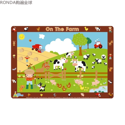 英国进口Little Wigwam 农场 防水儿童西餐垫桌垫隔热垫碗垫 盘垫