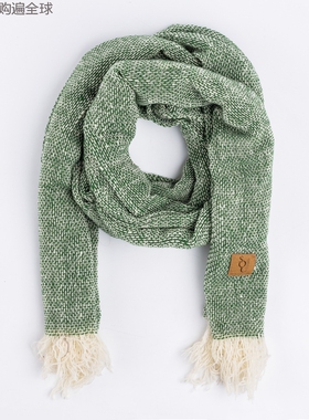澳洲进口 SQ Studio美利奴羊毛春秋冬保暖装饰超长款百搭围巾绿色