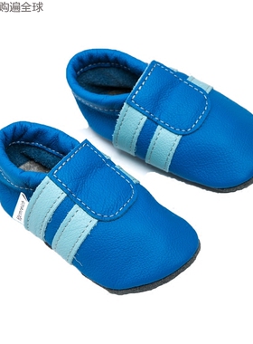 德国原装进口FORMREICH纯牛皮真皮男宝宝软底鞋子婴儿学步鞋 蓝色