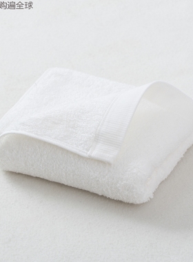日本原装进口 Toucher 成人抗菌防臭柔软纯棉毛巾面巾洗脸巾 白色