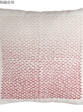 法国进口EDITO沙发床上椅子亚麻方形靠垫抱枕带枕芯 45cm红色渐变