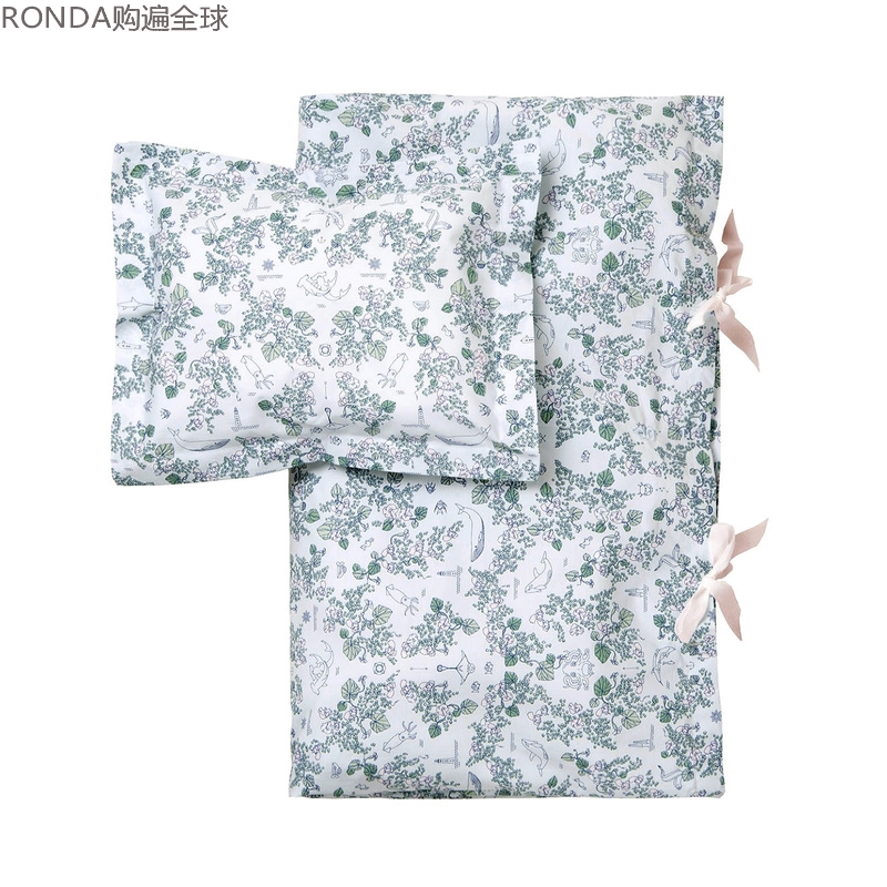 瑞典进口有机纯棉宝宝枕套被套