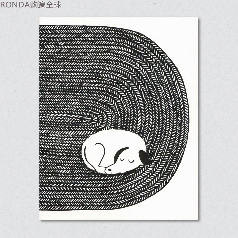 英国Lisa Jones Studio儿童启蒙认知学习小卡片带信封疲劳的小狗