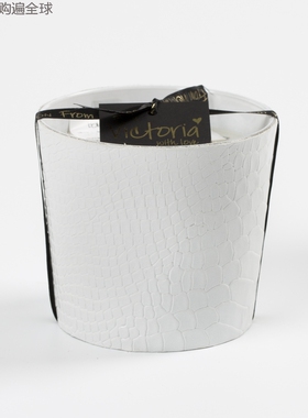 比利时进口victoria with love时尚白色玻璃杯 香薰蜡烛 混合香