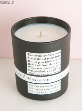 英国进口Illumens绅士小屋黑色玻璃杯创意香薰蜡烛室内香氛 590g