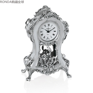 复古台钟时钟创意U型24cm ARGENTI手工镀银欧式 意大利进口 LINEA