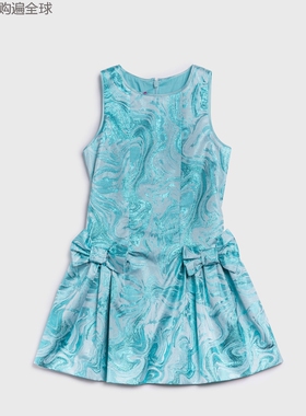 意大利进口 ValMax蓝色公主裙幼儿童女童宝宝无袖连衣裙裙子3-8岁