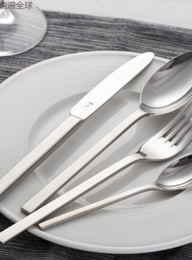 德国进口Franz Furst 欧式简约316不锈钢西餐具刀叉勺子4件套装