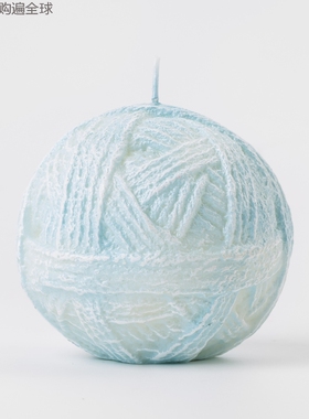 意大利 Cereria Introna手工创意石蜡香熏蜡烛节日装饰品蓝色线球