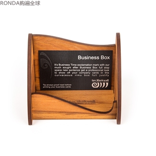 新西兰进口Ian Blackwell芮木复古创意商务名片收纳盒桌面名片座