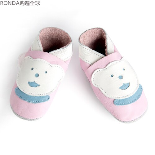 牛皮婴儿软底学步鞋