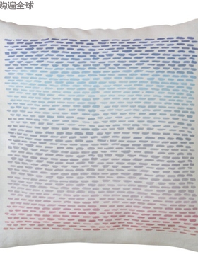 法国进口EDITO沙发床上椅子亚麻方形靠垫抱枕带枕芯 45cm多色渐变