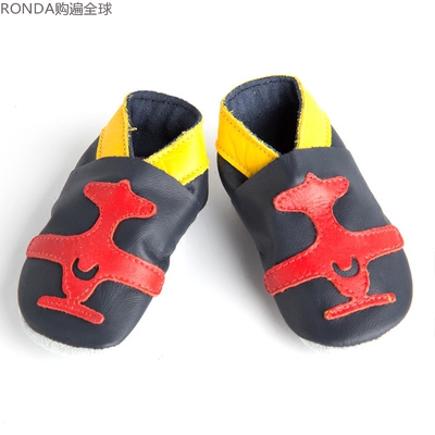 牛皮婴儿软底学步鞋