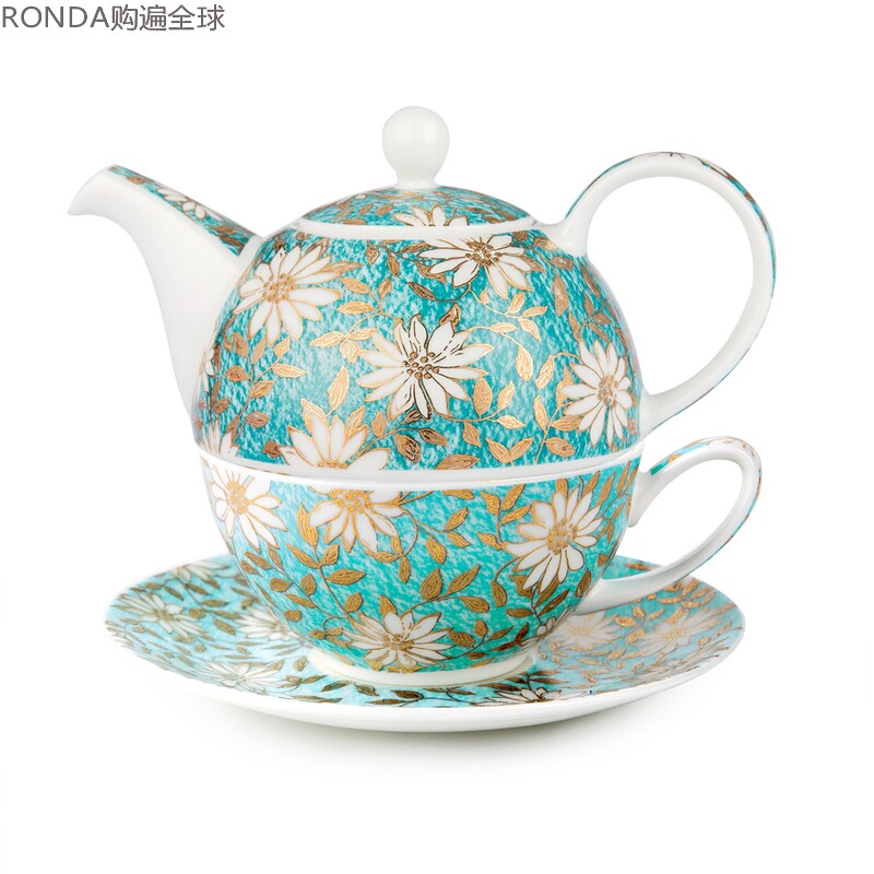 英国进口丹侬Dunoon黄金饰骨瓷茶杯水杯子欧式陶瓷壶杯碟茶具套装