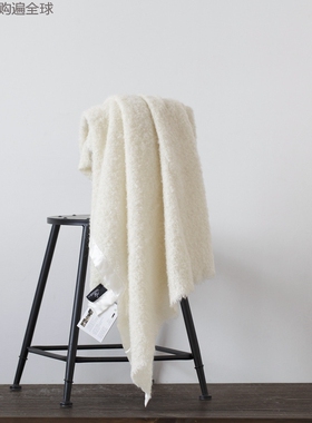 新西兰进口Stansborough美利奴羊毛毯子婴儿新生儿盖毯1*1米 白色