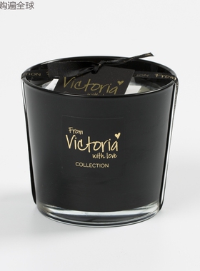 比利时进口victoria with love夏季系列玻璃杯香薰蜡烛混合香黑色