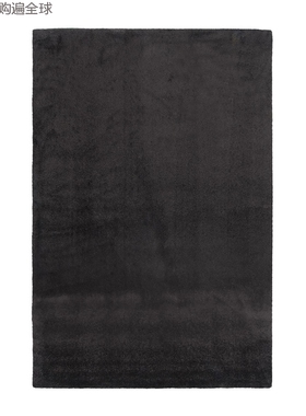 芬兰进口VM-Carpet 北欧式客厅卧室纯色 软绒 防滑地毯地垫 黑色