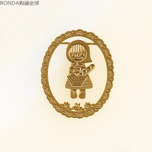 日本进口プチクリ不锈钢镂空迷你创意金属书签分页夹子10枚小红帽