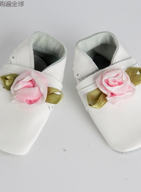 新西兰 PITTER PATTER 真皮牛皮婴儿软底鞋子女宝宝学步鞋 玫瑰