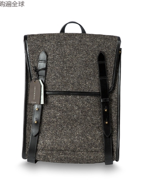 英国进口Cherchbi手工羊毛男士背包英伦时尚复古绅士双肩包灰黑色