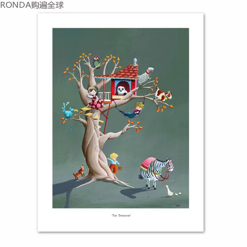英国儿童房装饰画壁画挂画