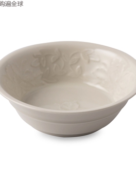 日本进口kaizan快山窑手工美浓烧餐具白瓷花纹小碗饭碗汤碗13.5cm