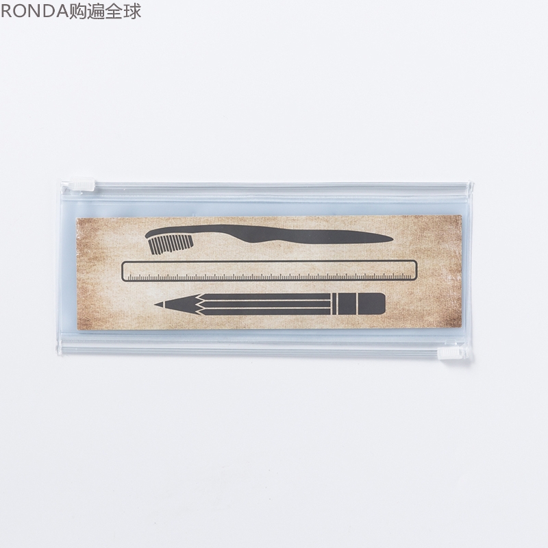 韩国进口namoo essencePVC 4格多用透明旅行文具笔小物防水收纳袋