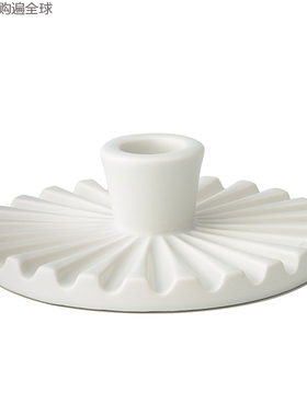 丹麦原装lucie kaas简约时尚欧式陶瓷烛台蜡烛放置装饰摆件 白色