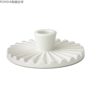 lucie 饰摆件 kaas简约时尚 陶瓷烛台蜡烛放置装 白色 欧式 丹麦原装