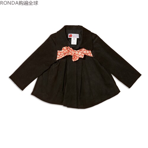 羊毛外套女童儿童时尚上衣黑色