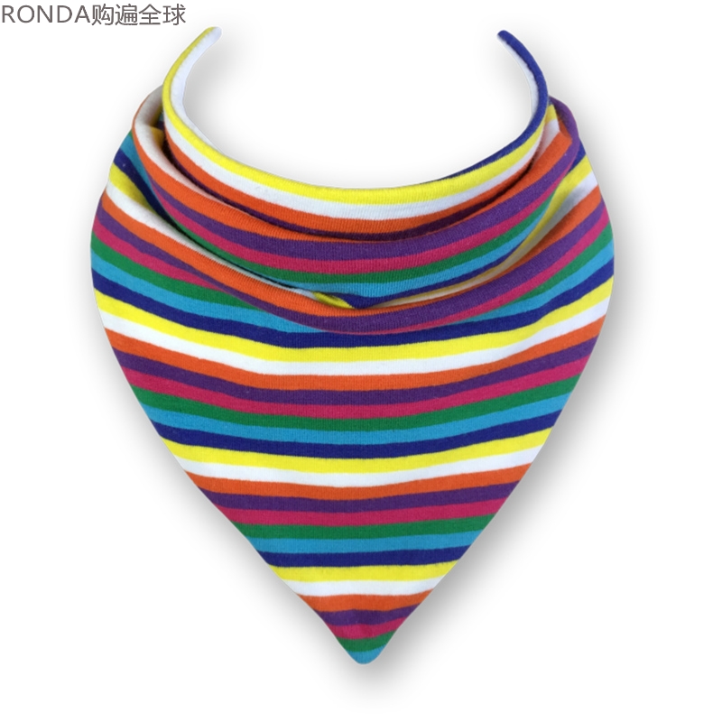 英国Babble Kids棉质按扣宝宝口水巾婴儿围兜加厚双层三角巾0-3岁