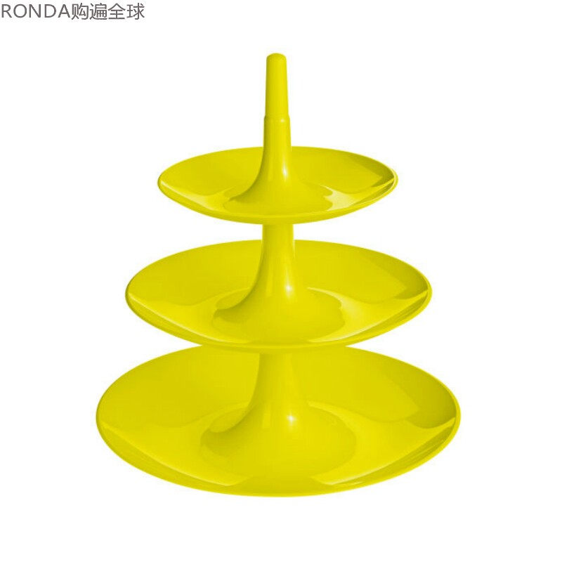 德国进口Koziol欧式塑料PP创意3层小水果下午茶点心盘 托盘 34cm