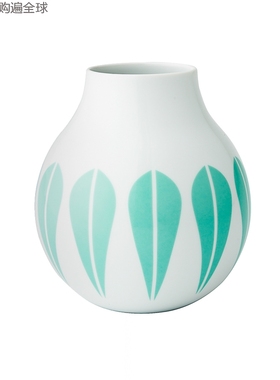 丹麦原装lucie kaas创意简约欧式陶瓷花瓶插花装饰摆件小花器绿色