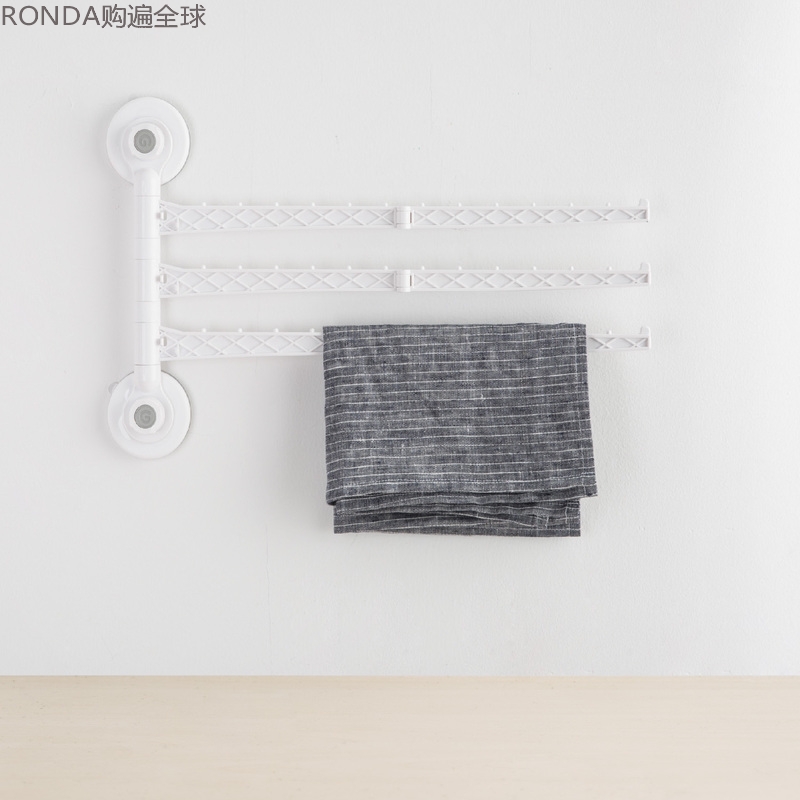 韩国进口Glaster浴室卫生巾免打孔强力吸盘3层挂钩毛巾架浴巾挂架