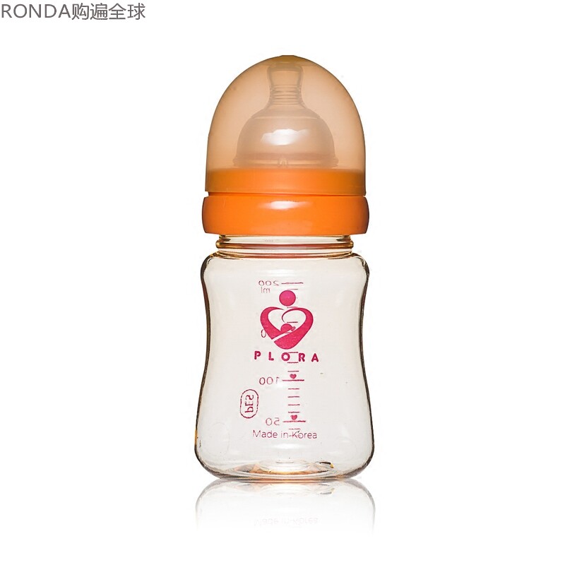 韩国 PLORA新生儿宝宝宽口奶瓶 塑料PES防摔婴儿奶瓶 200ml/300ml