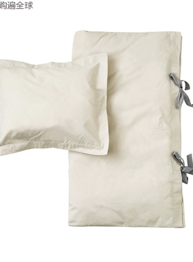 瑞典 GARBO &FRIENDS有机纯棉宝宝床上用品套装婴儿枕套被套白色