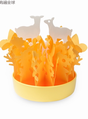 日本进口mikuni森林台式自然蒸发不插电的便携式空气加湿器 橙色