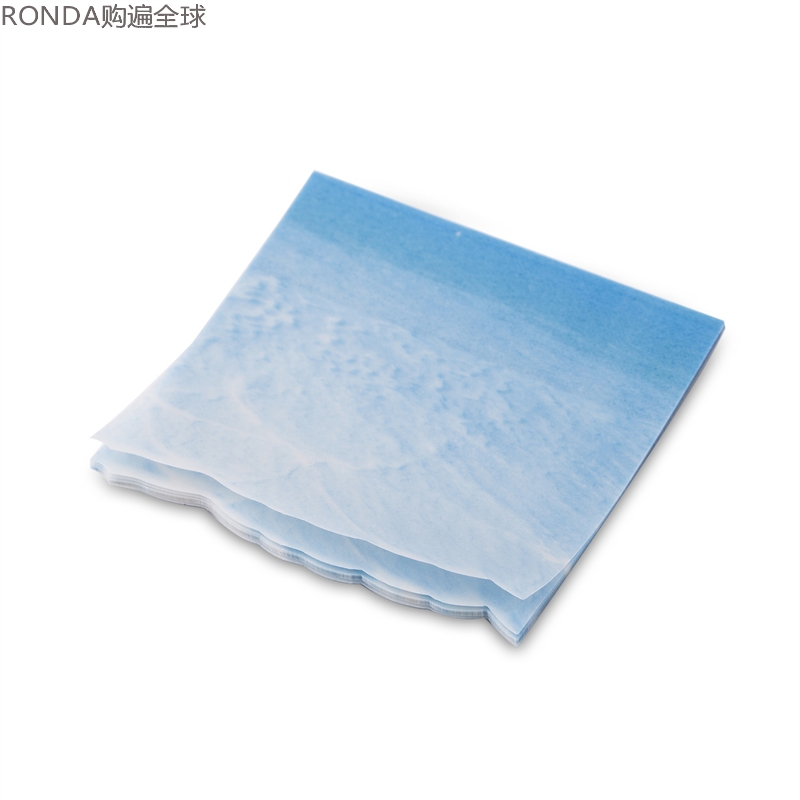 韩国进口B201 Designers可爱 创意海浪便利贴纸便签纸20张 7.3cm