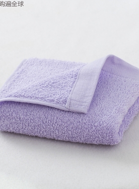 日本原装进口Toucher 成人抗菌防臭柔软纯棉毛巾面巾洗脸巾 紫色